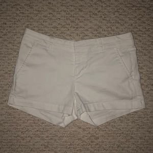 White jean shorts